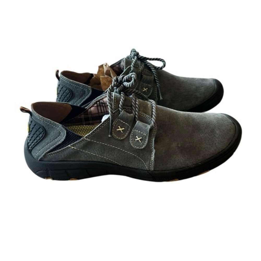 Asifn Leather Sneakers Oxford Driving Outdoor Shoes - Mens Size 11 - Gray